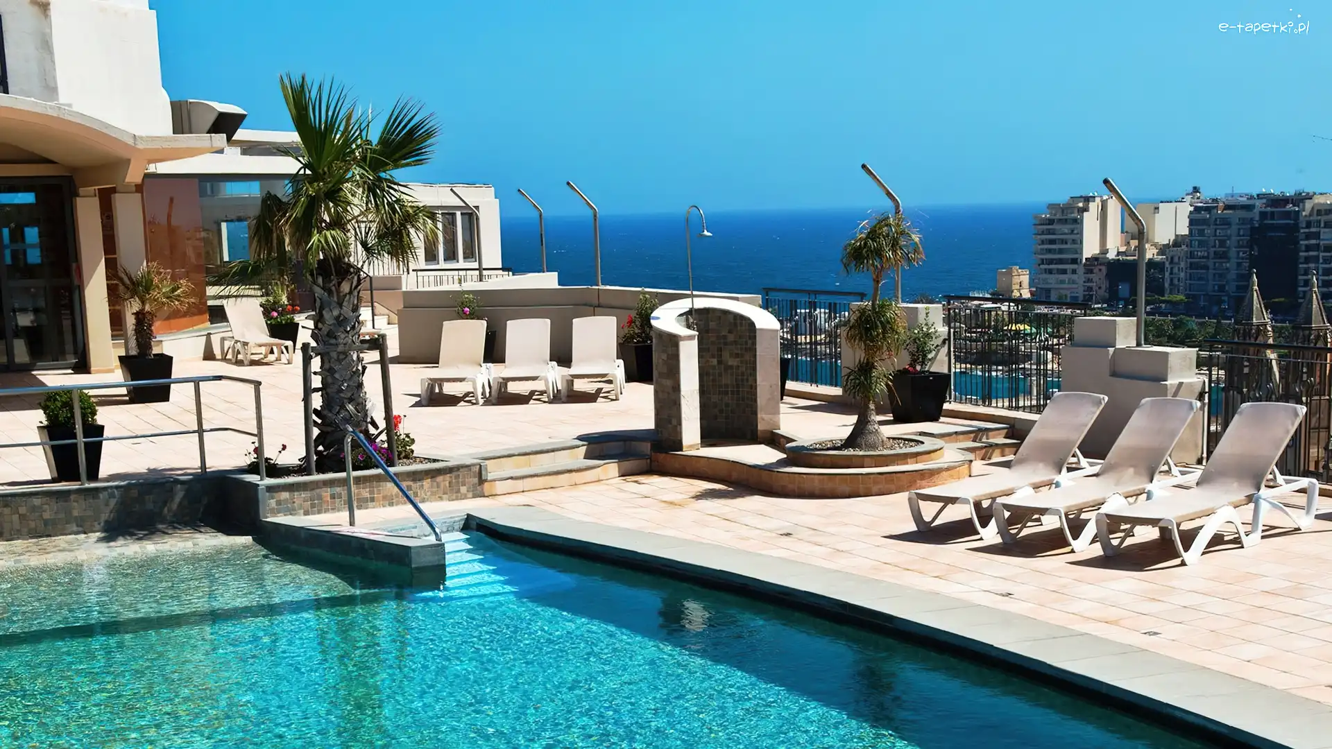Basen, Malta, Morze, Hotel
