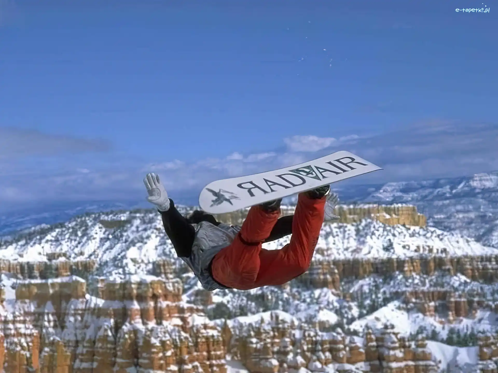 deska, śnieg, snowboardzista, Snowbording