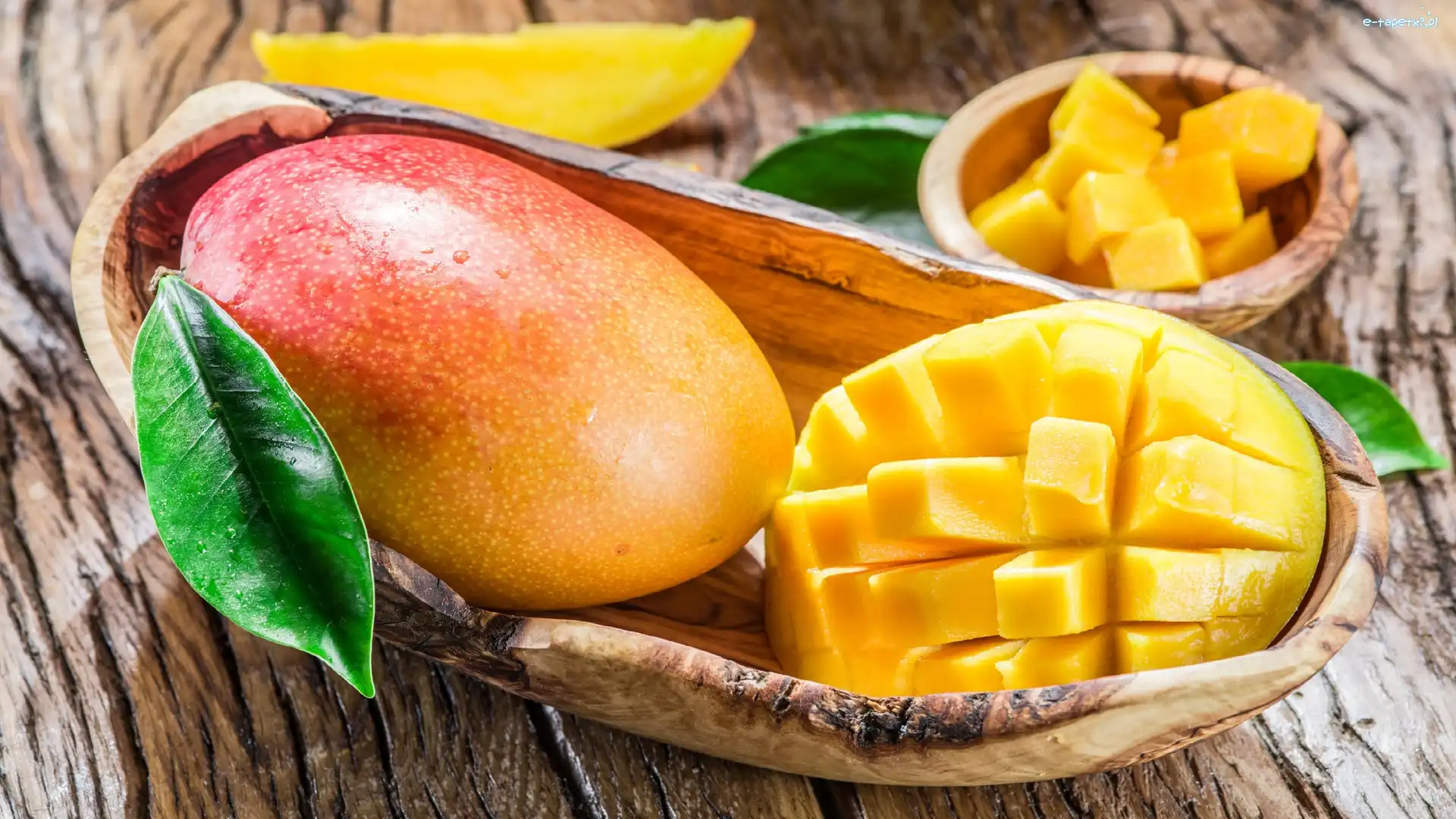 Kawałki, Deski, Miseczka, Mango