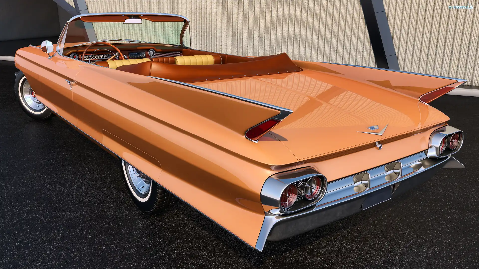 Cadillac Eldorado Convertible, Tył, 1961, Zabytkowy