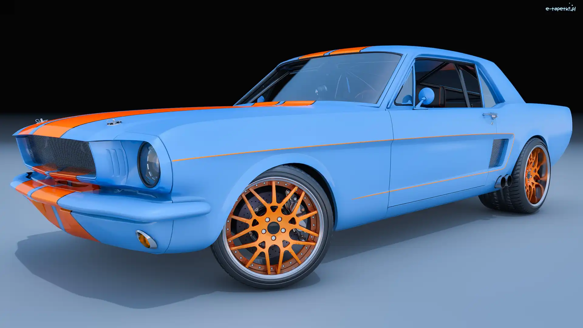 Ford Mustang GT Coupe, Zabytkowy, 1965, Niebieski