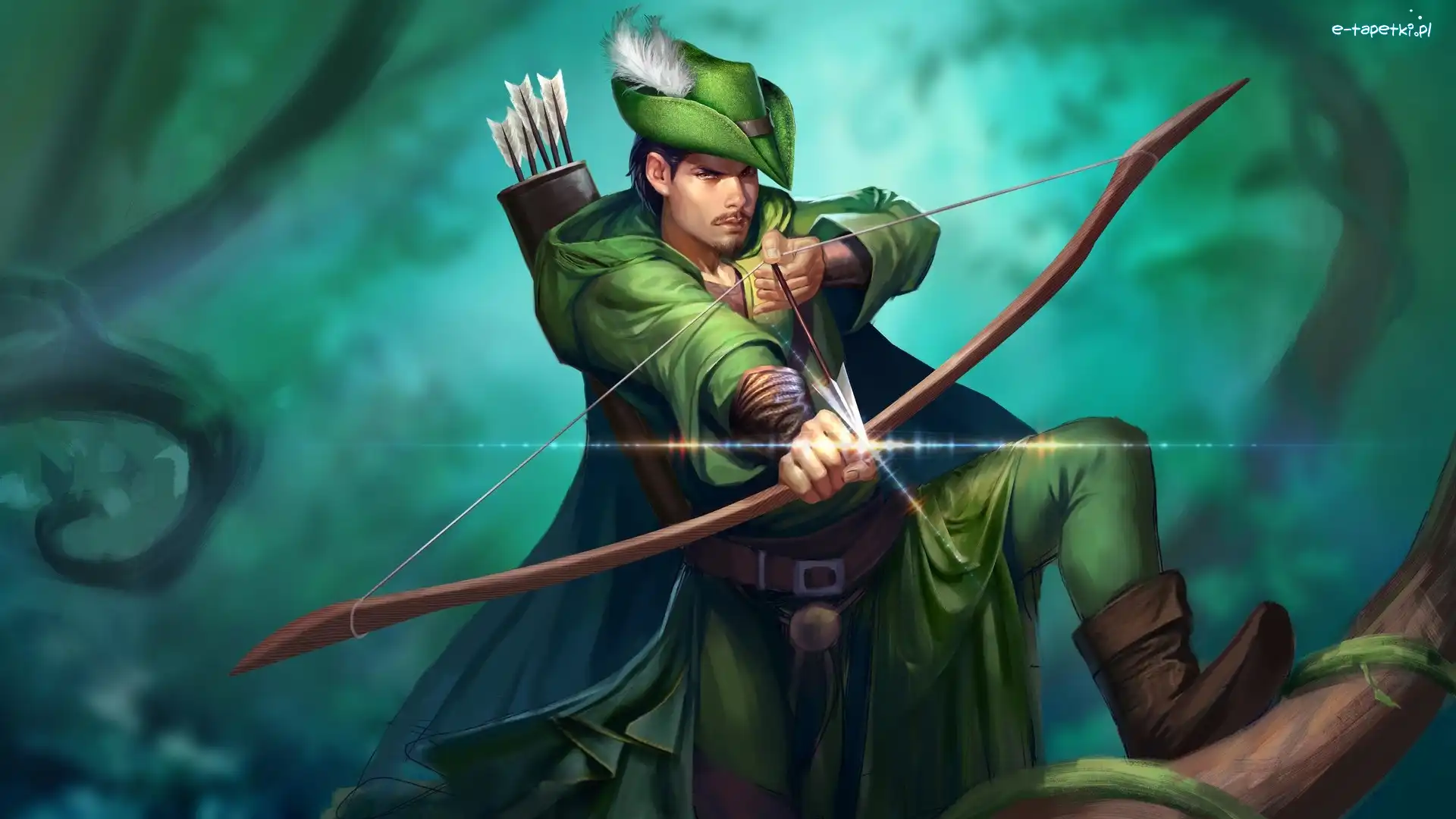 Łuk, Grafika, Strzały, Robin Hood