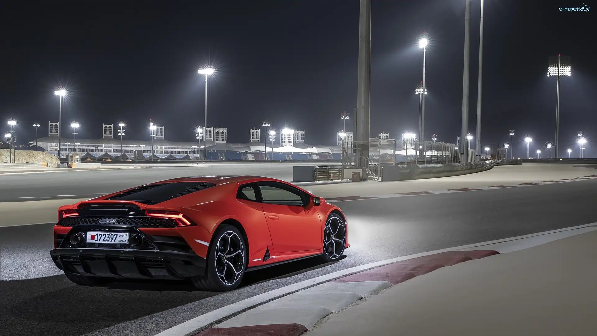 Lamborghini Huracan, Ulica, EVO, Noc, Oświetlenie