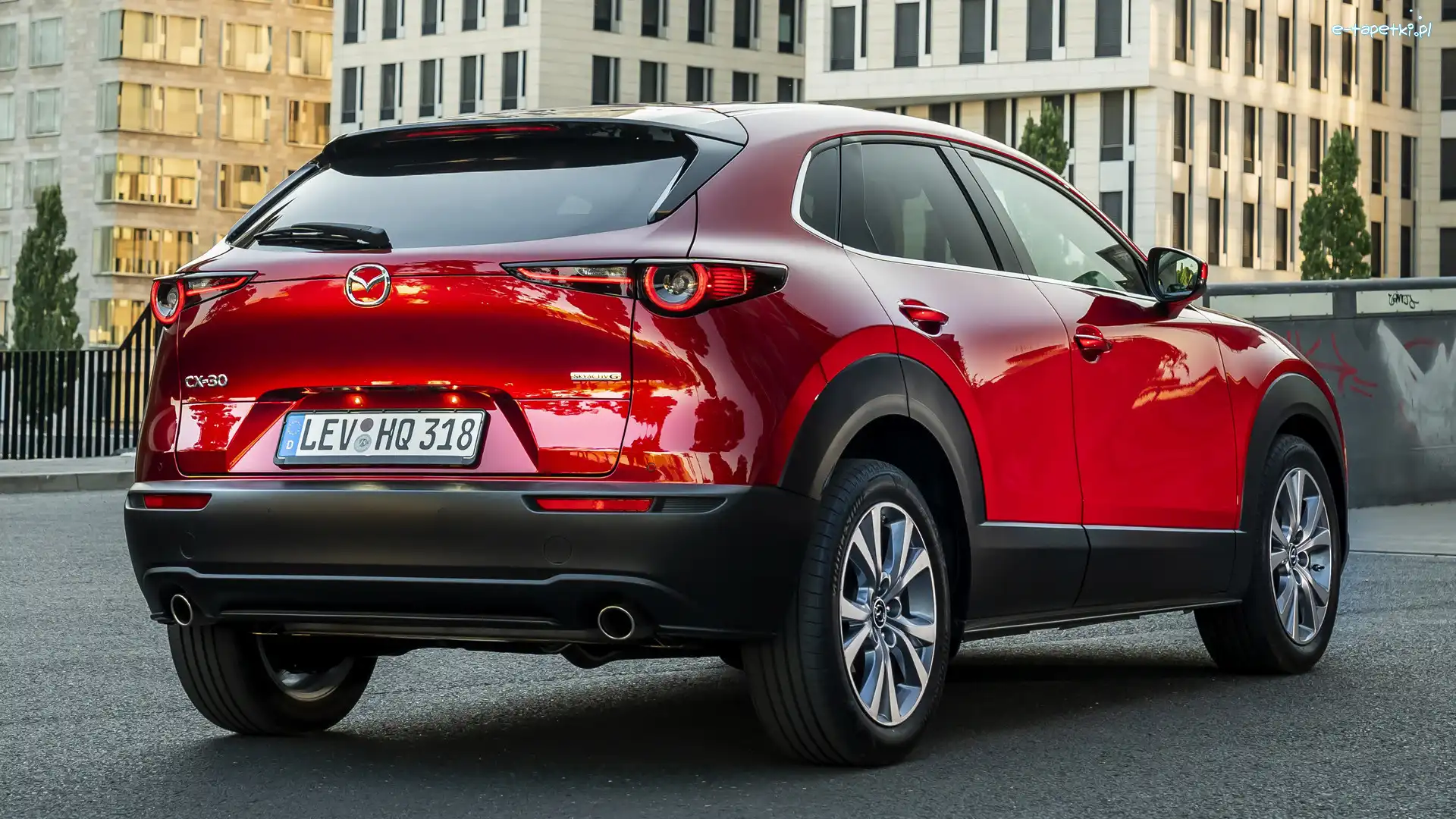 Tył, Mazda CX-30, Czerwona