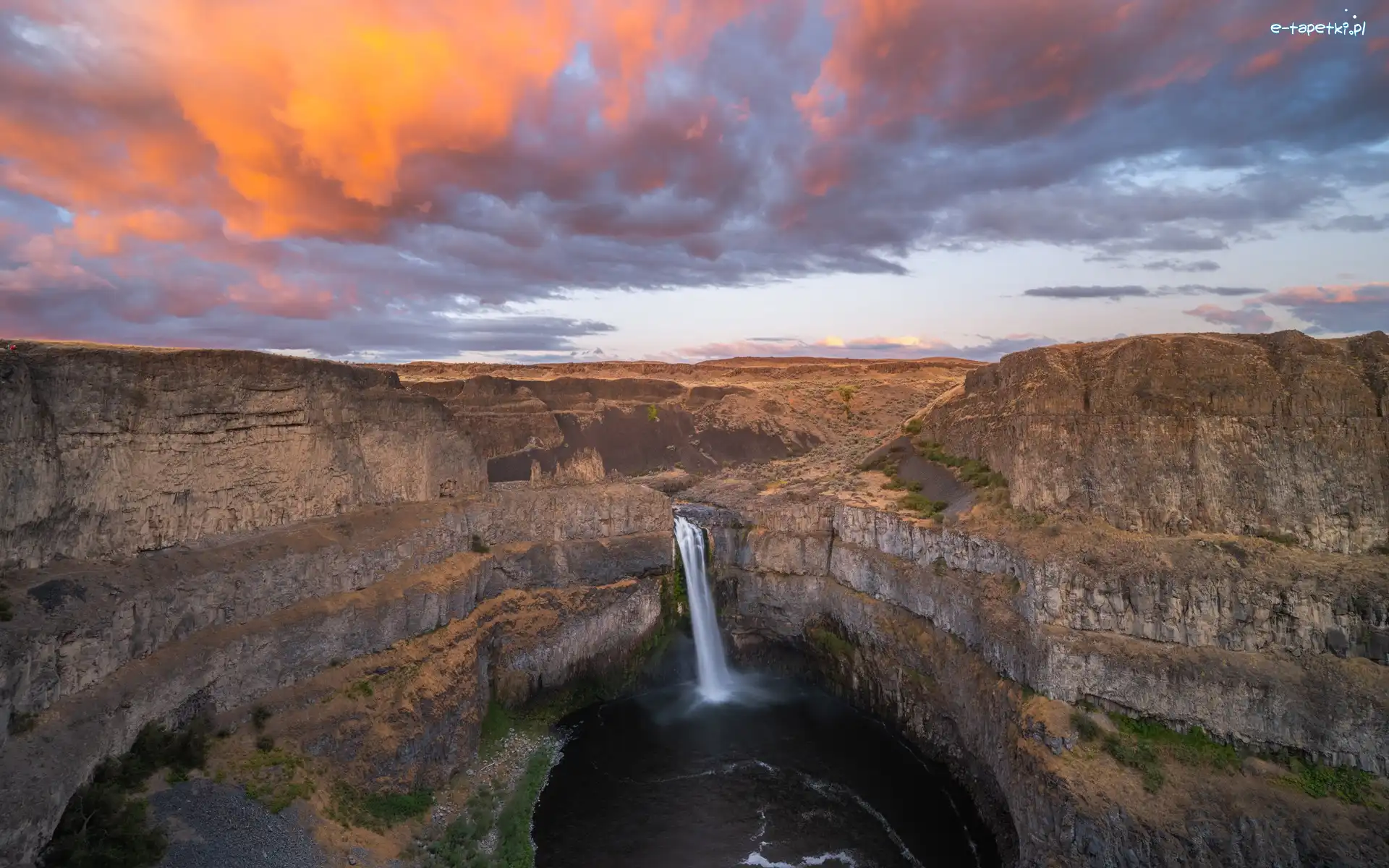 Jaka Rzeka Płynie Przez Waszyngton Stan Waszyngton, Palouse Falls, Skały, Stany Zjednoczone, Wodospad