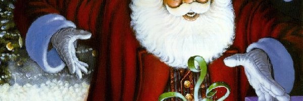 Prezenty, Narodzenie, Boże, Mikołaj