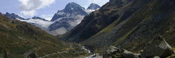 Austria, Kamienie, Góry, Piz Buin