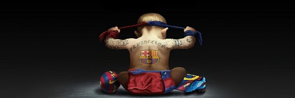 Tatuaże, FC Barcelona, Piłka, Dziecko