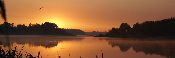 Świt, Wschód słońca, Jezioro