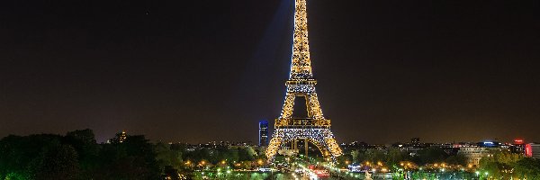 Eiffla, Noc, Paryż, Wieża