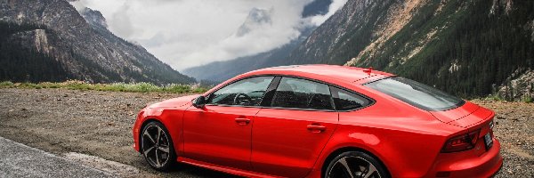 Droga, Chmury, Góry, RS7, Audi