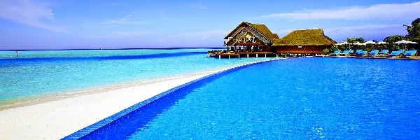 Hotel, Pomost, Morze, Malediwy, Anantara Dhigu