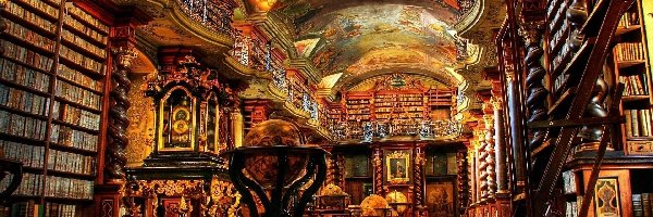 Biblioteka, Czechy, Praga, Clementinum