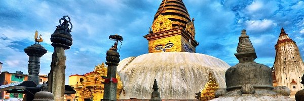Katmandu, Ruiny, Pagoda, Nepal