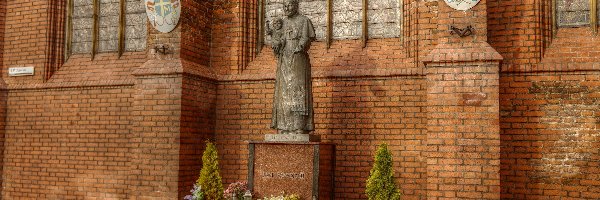 Jan Paweł II, Posąg, Papież, Bazylika św. Brygidy, Gdańsk, Polska
