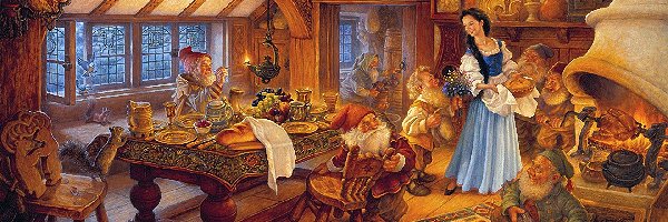 Malarstwo, Snow White and the Seven Dwarfs, Królewna Śnieżka i siedmiu krasnoludków, Scott Gustafson