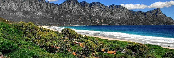 Kogel Bay, Góry, Południowa Afryka, Zieleń, Morze