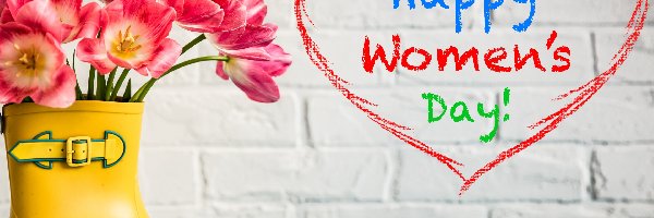 Tulipany, Dzień kobiet, Kalosz, Bukiet