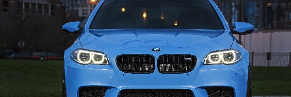 Niebieski, BMW, Samochód, F10, M5