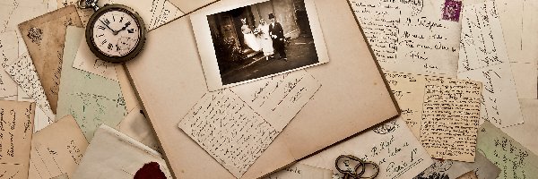 Atrament, Zdjęcie, Stare, Róża, Zegarek, Wspomnienia, Pamiątki, Listy, Klucze