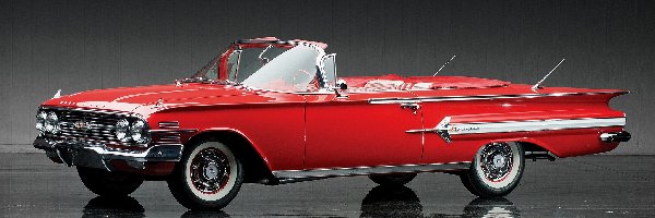 1960, Chevrolet Impala, Czerwony