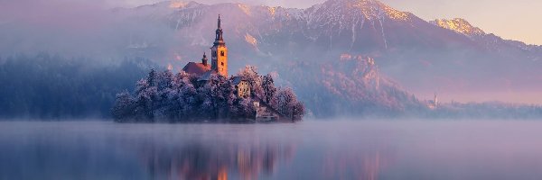 Kościół, Jezioro Bled, Słowenia