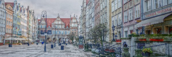 Kamienice, plac, Zabytkowe, HDR, Stare Miasto, Gdańsk