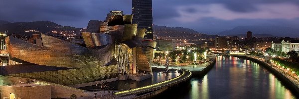 Hiszpania, Muzeum Guggenheima, Bilbao, Rzeka Nervión, Muzeum Sztuki Współczesnej