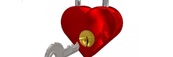 Serce, Klucz, Kłódka, Grafika 3D