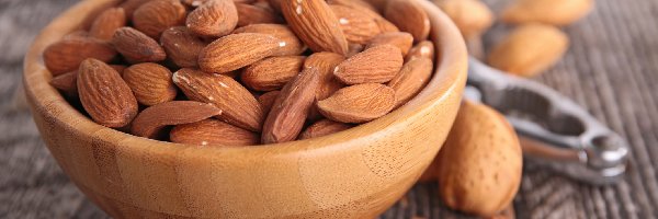 Migdały, Owoców, Nasiona, Miseczka, Migdałowca