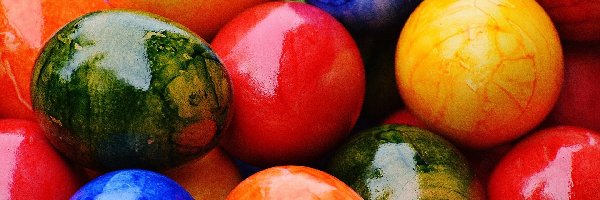 Kolorowe, Pisanki, Błyszczące, Wielkanoc
