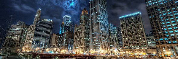 Światła, Nocą, Chicago
