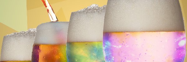Alkohol, Kolorowe, Drinki, 2D, Kieliszki