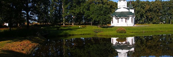 Cerkiew, Staw, Jeziorko, Park