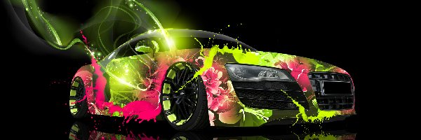 Grafika, Audi R8, Odbicie