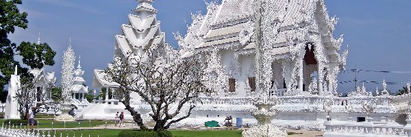 Wat Rong Khun, Tajlandia, Prowincja Chiang Rai, Biała Świątynia