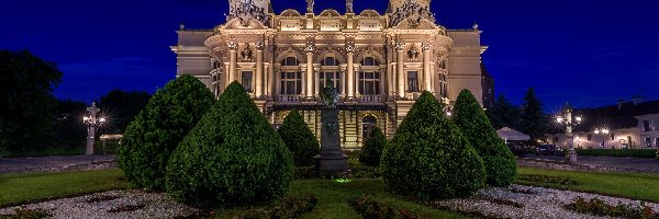 Teatr im. Juliusza Słowackiego, Polska, Kraków, Krzewy, Noc