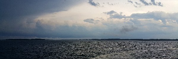 Chmury, Niebo, Jezioro
