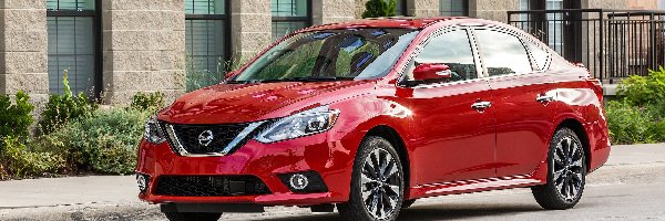 Budynek, Nissan Sentra, Czerwony