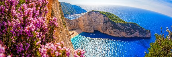 Grecja, Plaża Nawajo, Wyspa Zakintos, Morze
, Zatoka