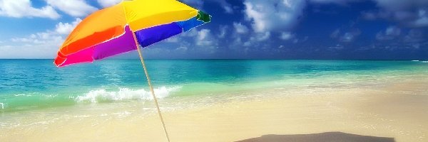 Parasolka, Plaża, Morze