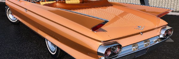 Cadillac Eldorado Convertible, Tył, 1961, Zabytkowy