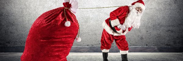 Mikołaj, Prezenty, Worek, Święta