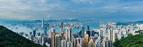 Hongkong, Drapacze chmur, Wzgórze Wiktorii, Chiny