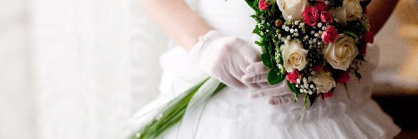 Kwiaty, Suknia, Ślub