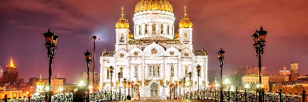 Rosja, Sobór Chrystusa Zbawiciela, Moskwa, Latarnie, Most