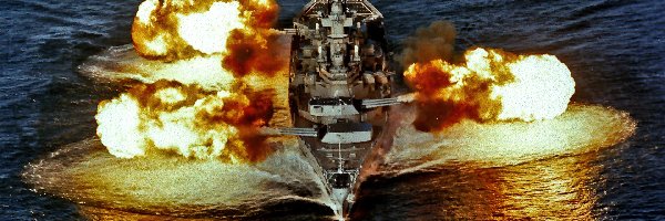 Artylerii, Salwa, USS New Jersey