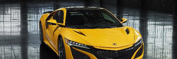 Przód, Acura NSX, Żółta