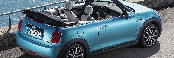 Cabrio, Mini Cooper, Niebieski
