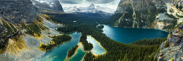 Chmury, Park Narodowy Yoho, Jezioro Mary Lake, Kolumbia Brytyjska, Kanada, Góry, Jezioro Lake OHara